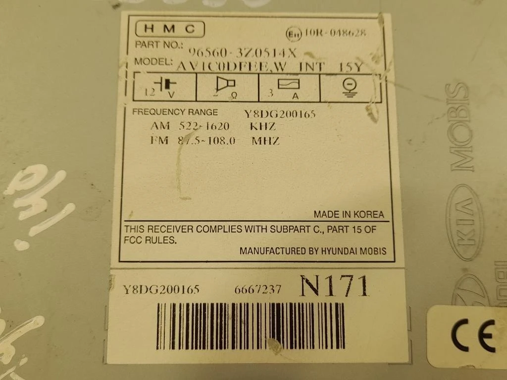 Display DI Navigazione 96560-3Z0514X Hyundai I40 2012