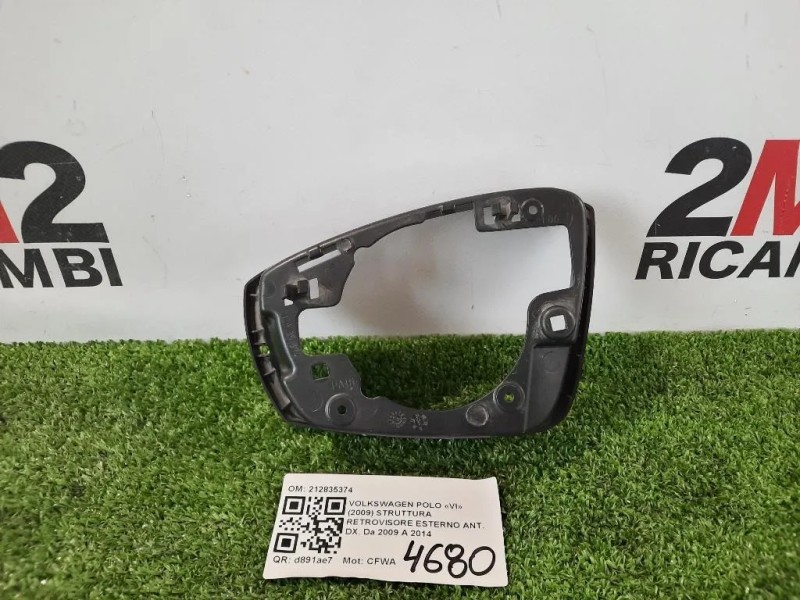 Struttura Retrovisore Esterno ANT DX 212835374 Volkswagen POLO VI 2009