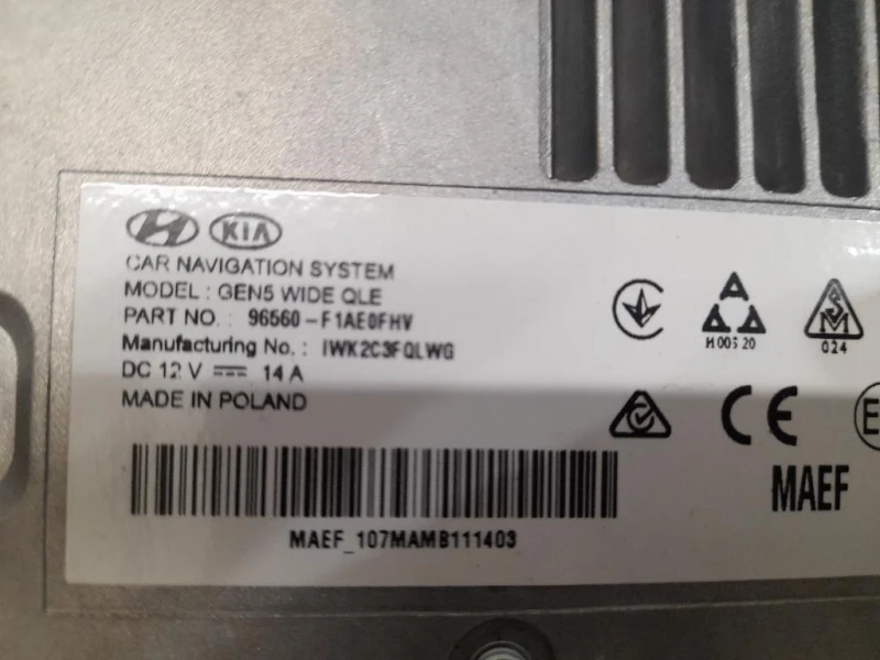 Display DI Navigazione 96560F1AE0FHV Kia Sportage IV 2018