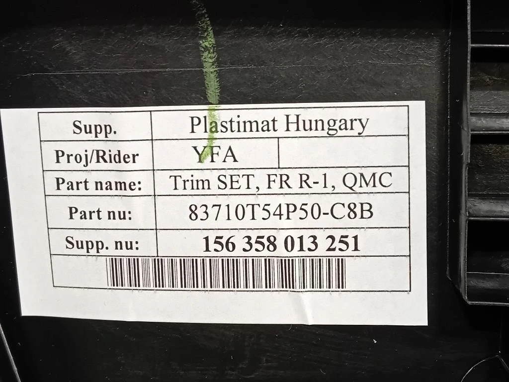 Pannello Rivestimento Porta ANT DX 8371054P50 Suzuki Vitara II 2015