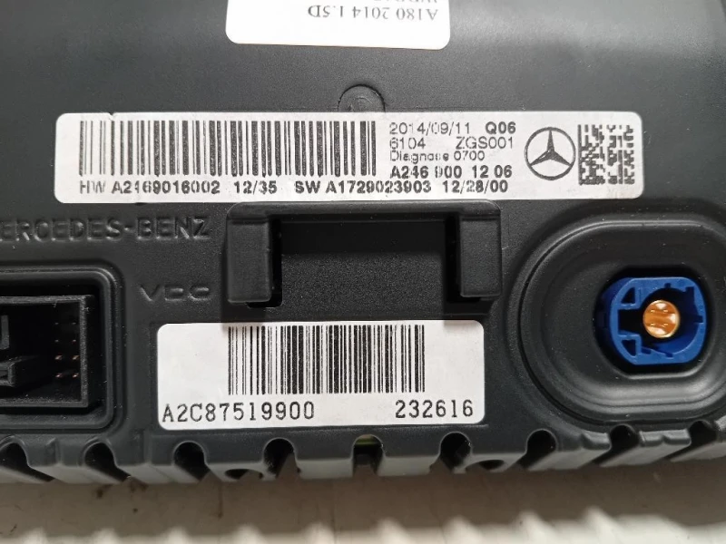 Display DI Navigazione A2469001206 Mercedes Classe A W176 2013