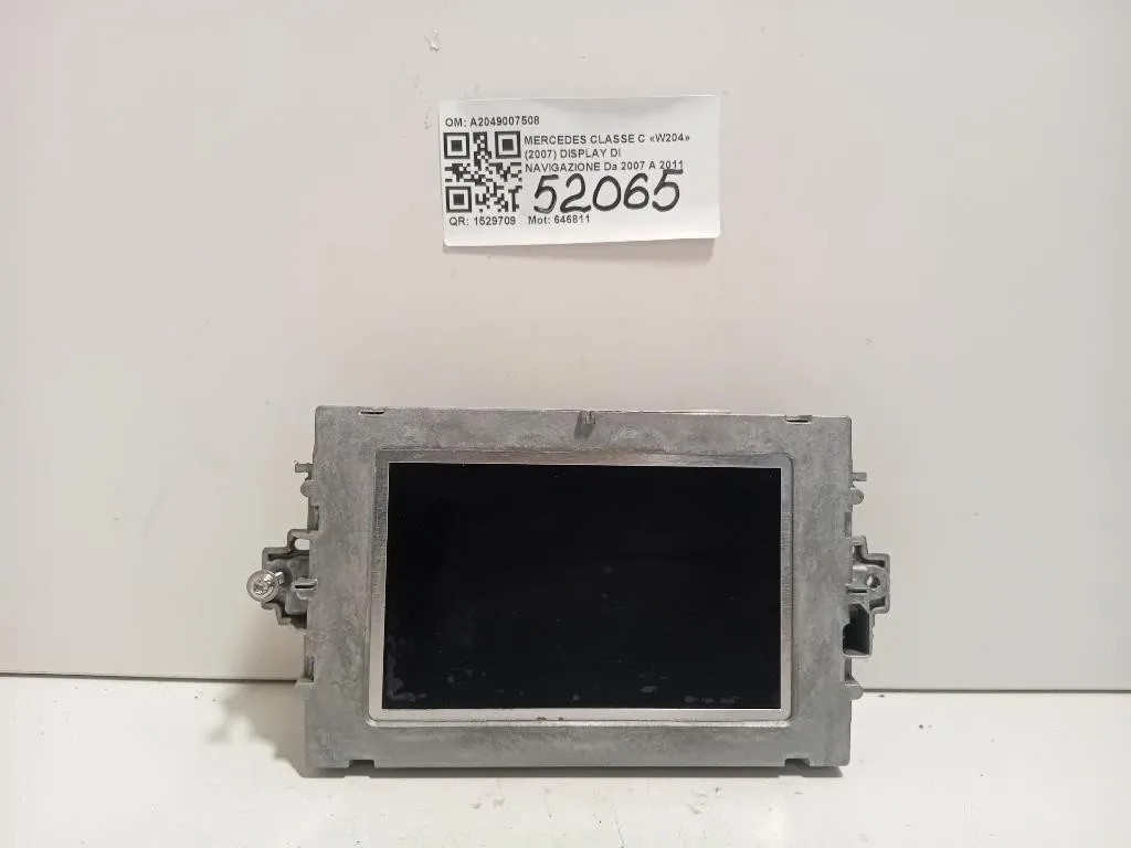 Display DI Navigazione A2049007508 Mercedes Classe C W204 2007