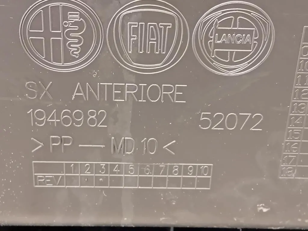 Pannello Rivestimento Porta ANT SX 156092165 Alfa Romeo Giulietta 2010