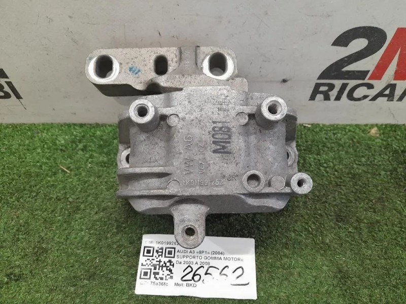 Supporto Gomma Motore 1K0199262CR Audi A3 8P1 2004