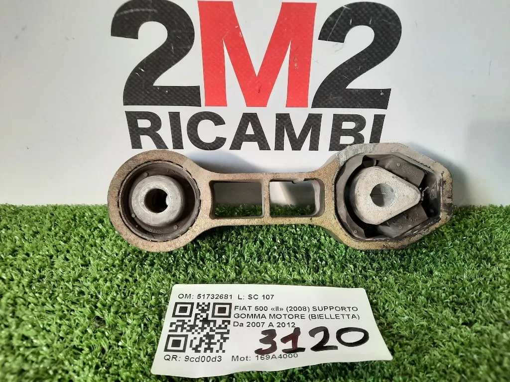 Supporto Gomma Motore Bielletta 51732681 Fiat 500 II 2008