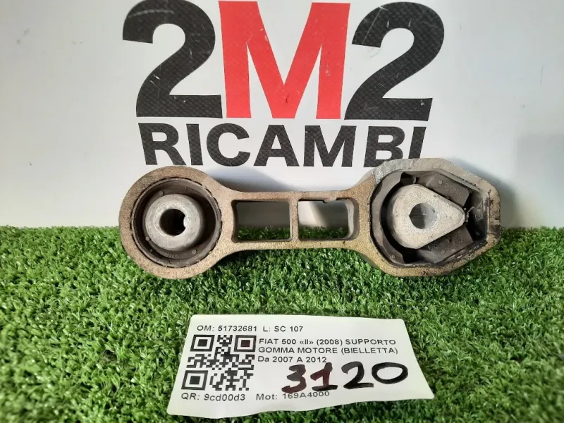 Supporto Gomma Motore Bielletta 51732681 Fiat 500 II 2008