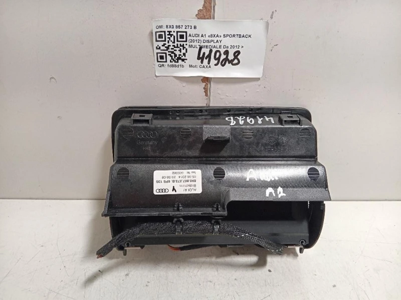 Display Multimediale 8X0 857 273 B Audi A1 8XA Sportback 2012