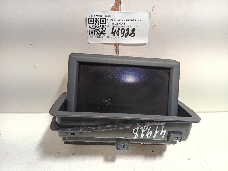 Display Multimediale 8X0 857 273 B Audi A1 8XA Sportback 2012