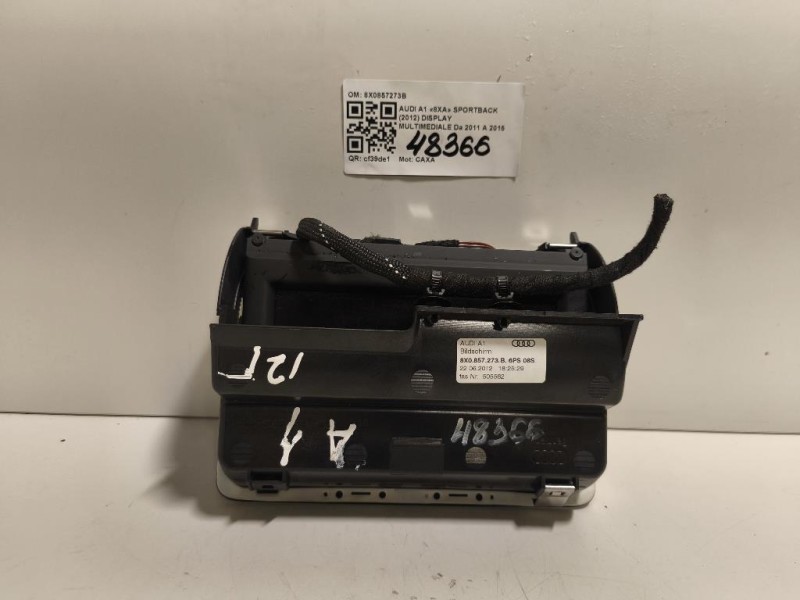 Display Multimediale 8X0857273B Audi A1 8XA Sportback 2012