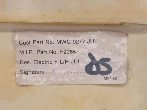 Pannello Rivestimento Porta ANT SX MWC7755JUL Land Rover Discovery I 1990