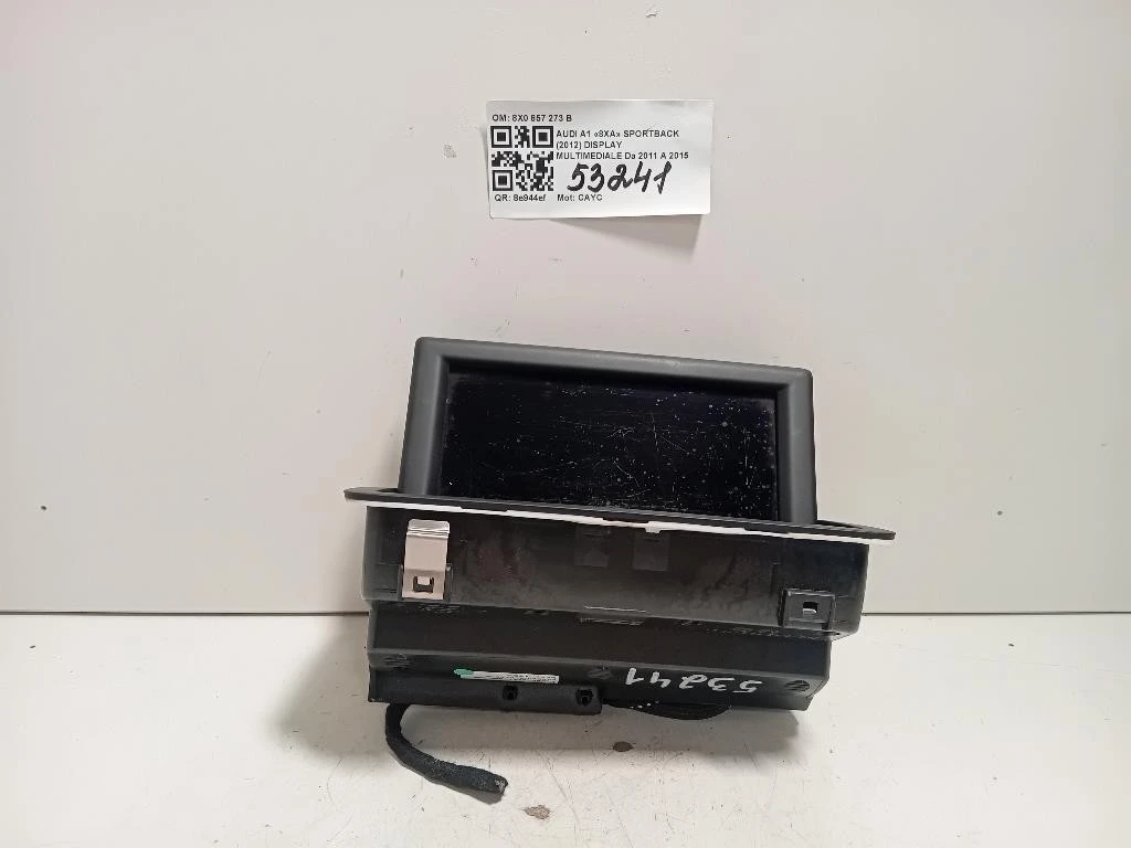 Display Multimediale 8X0 857 273 B Audi A1 8XA Sportback 2012