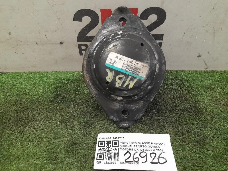 Supporto Gomma Motore DX A2512402717 Mercedes Classe R W251 2006