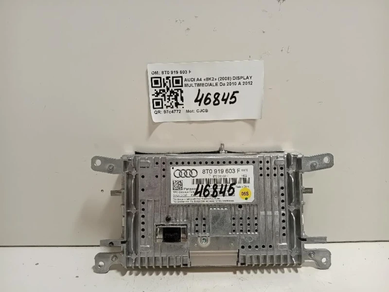 Display Multimediale 8T0 919 603 F Audi A4 8K2 2008