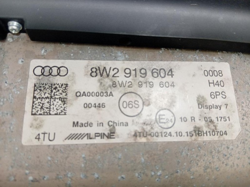 Display Multimediale 8W2 919 604 Audi A4 8K5 Avant 2012