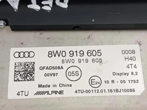 Display Multimediale 8W0 919 605 Audi A4 8W5 Avant 2015