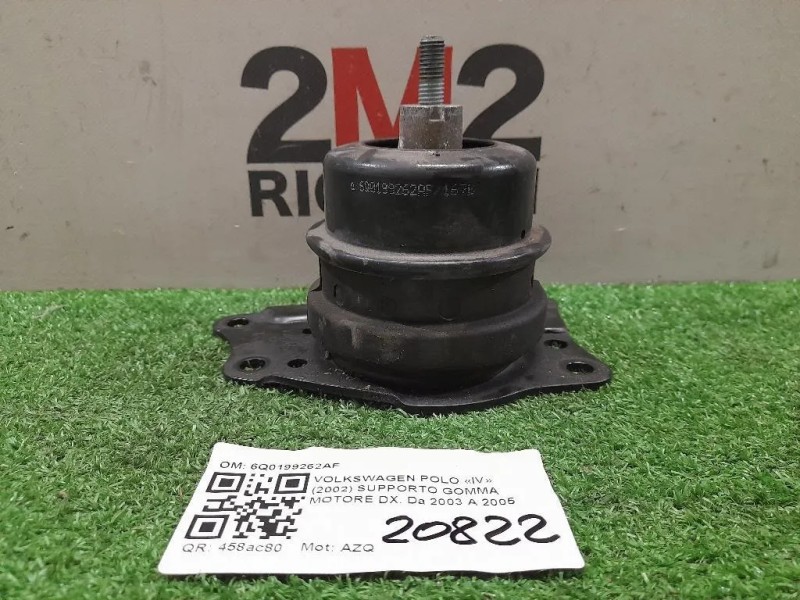 Supporto Gomma Motore DX 6Q0199262AF Volkswagen POLO IV 2002