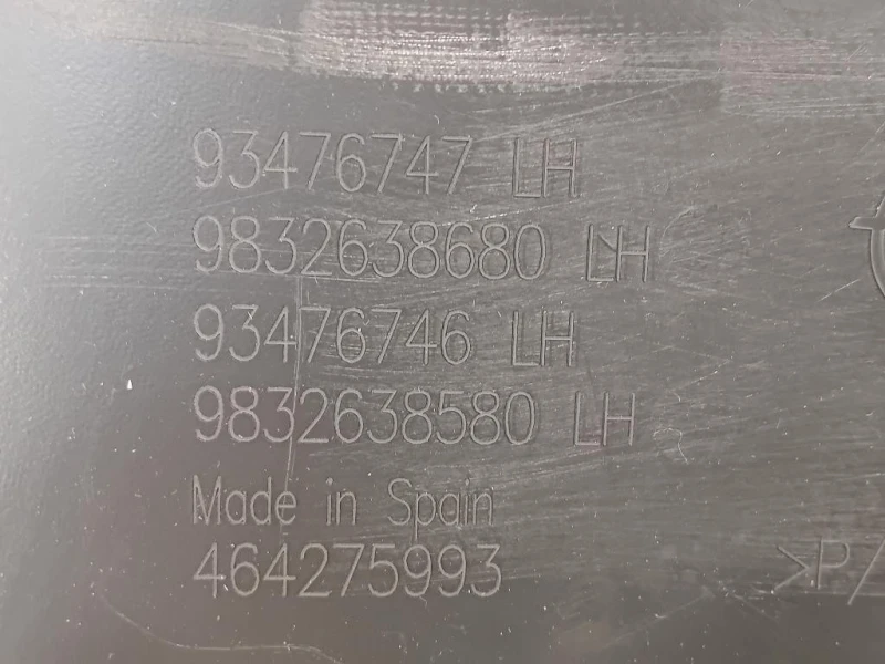 Pannello Rivestimento Porta ANT SX 9832638680 PANNELLO RIVESTIMENTO PORTA ANT SX Opel Corsa F 2019