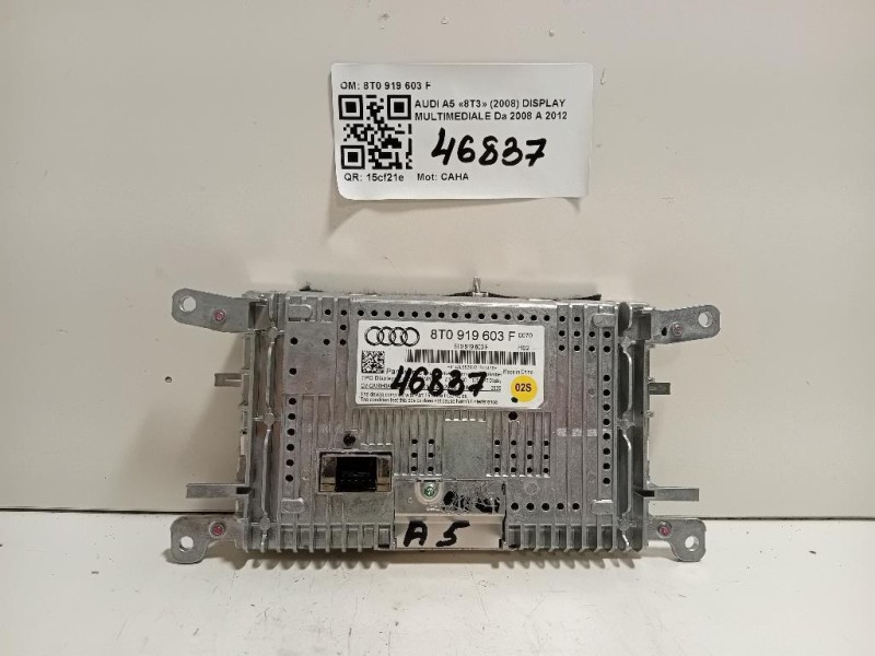 Display Multimediale 8T0 919 603 F Audi A5 8T3 2008