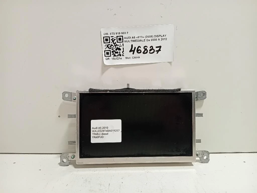 Display Multimediale 8T0 919 603 F Audi A5 8T3 2008