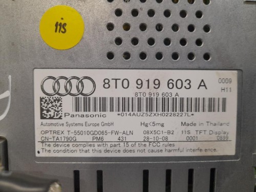 Display Multimediale 8T0919603A Audi A5 8T3 2008