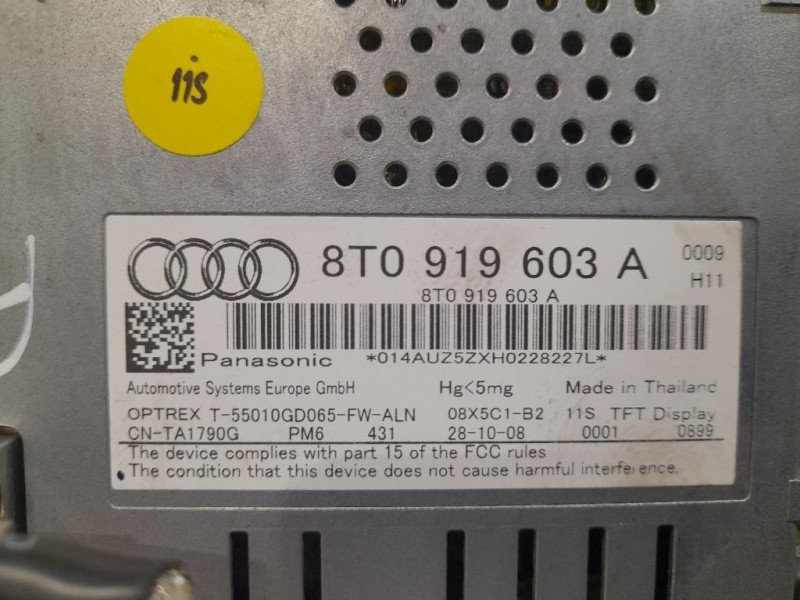 Display Multimediale 8T0919603A Audi A5 8T3 2008