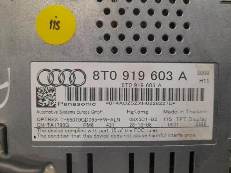 Display Multimediale 8T0919603A Audi A5 8T3 2008