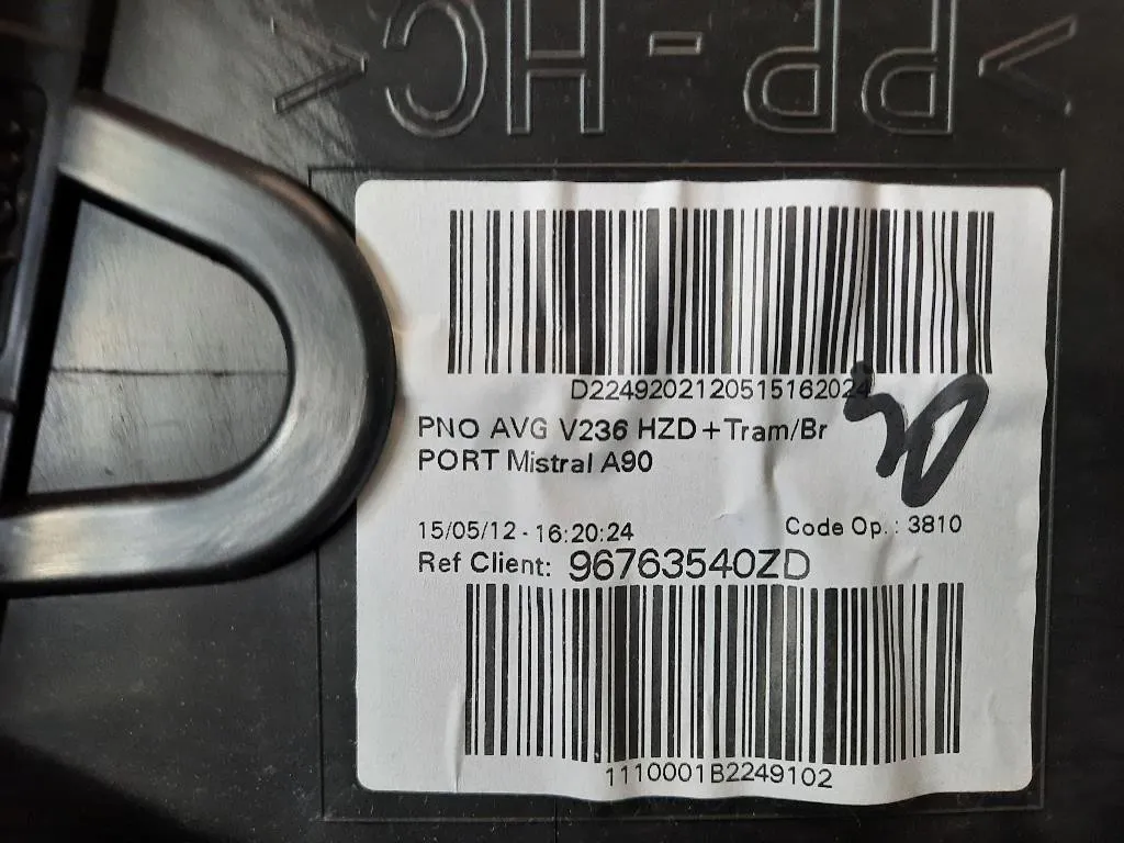 Pannello Rivestimento Porta ANT SX 96763540ZD Peugeot 208 I 2012