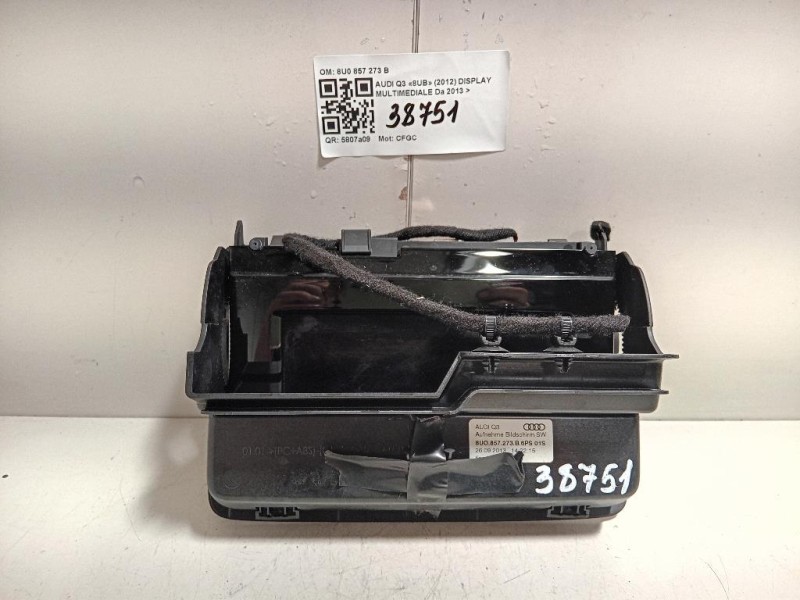 Display Multimediale 8U0 857 273 B Audi Q3 8UB 2012