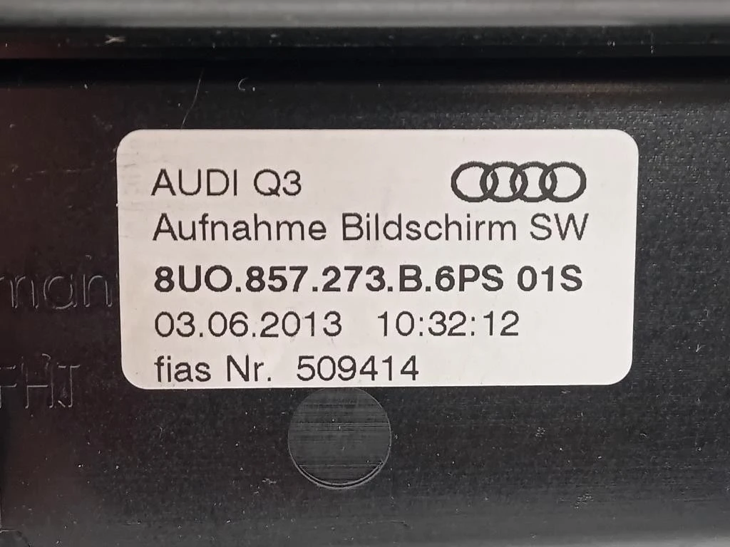 Display Multimediale 8UO857273B Audi Q3 8UB 2012
