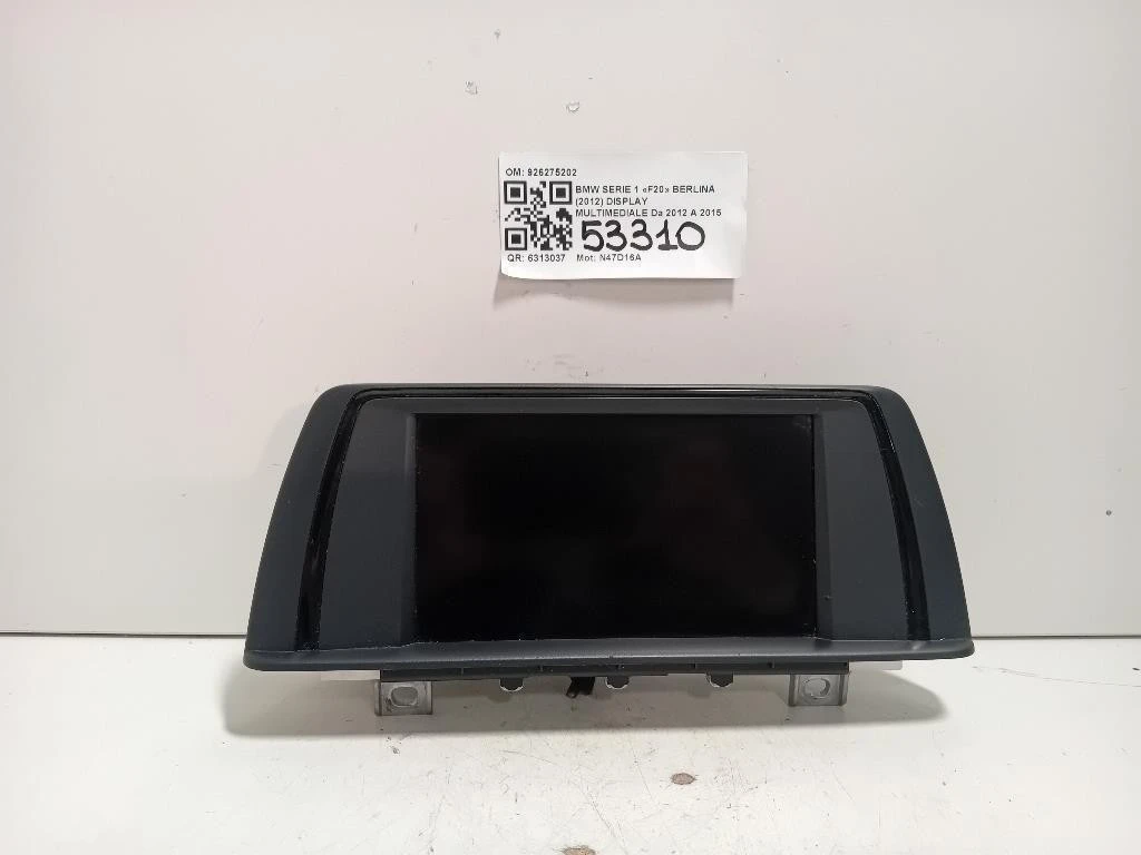 Display Multimediale 926275202 Bmw Serie 1 F20 Berlina 2012