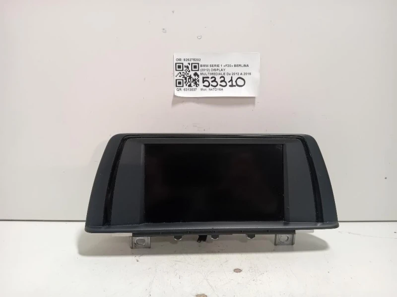 Display Multimediale 926275202 Bmw Serie 1 F20 Berlina 2012