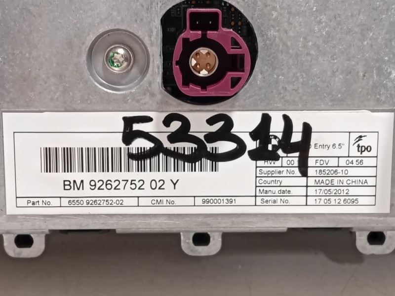 Display Multimediale 9262752 Bmw Serie 1 F20 Berlina 2012