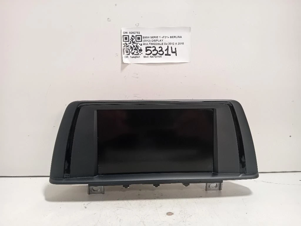 Display Multimediale 9262752 Bmw Serie 1 F20 Berlina 2012