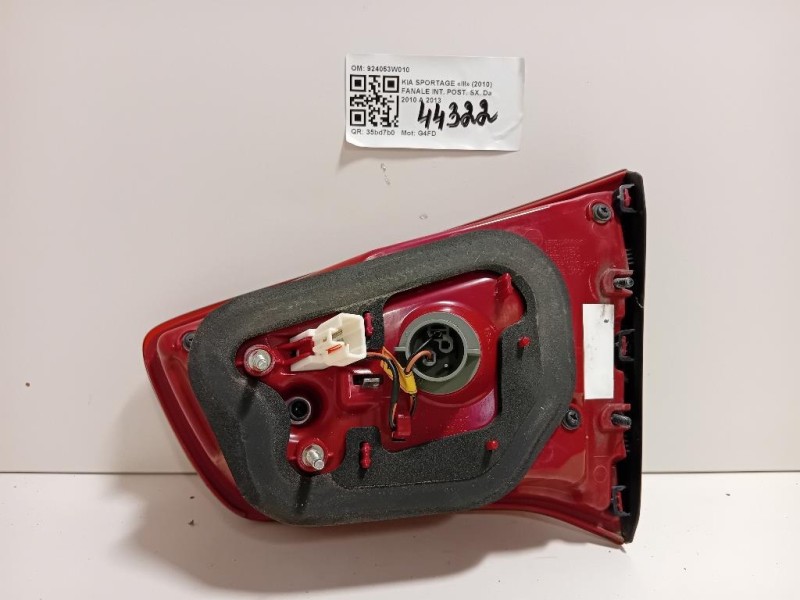 Fanale INT POST SX 924053W010 Kia Sportage III 2010