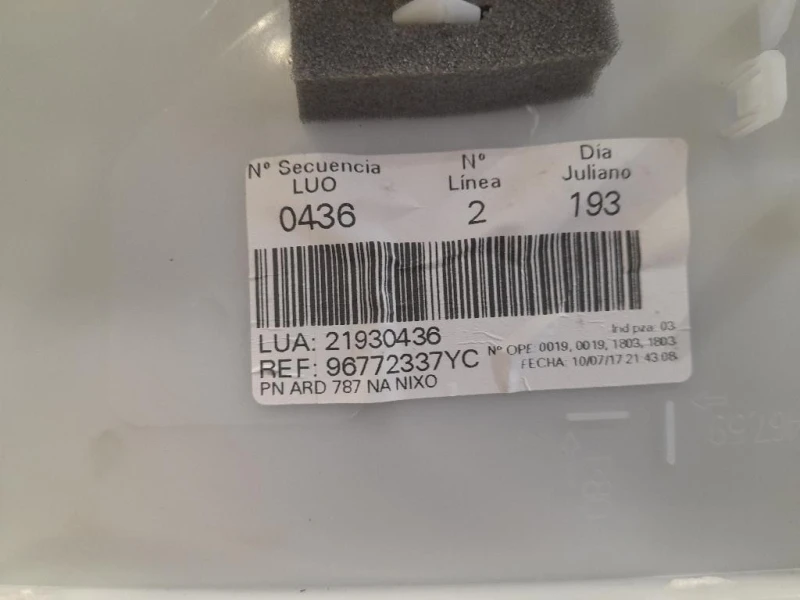 Pannello Rivestimento Porta POST DX 96772337YC Citroen C4 Grand Picasso II 2016