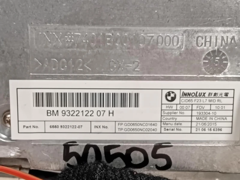 Display Multimediale 932212207 Bmw Serie 1 F20 Berlina 2012