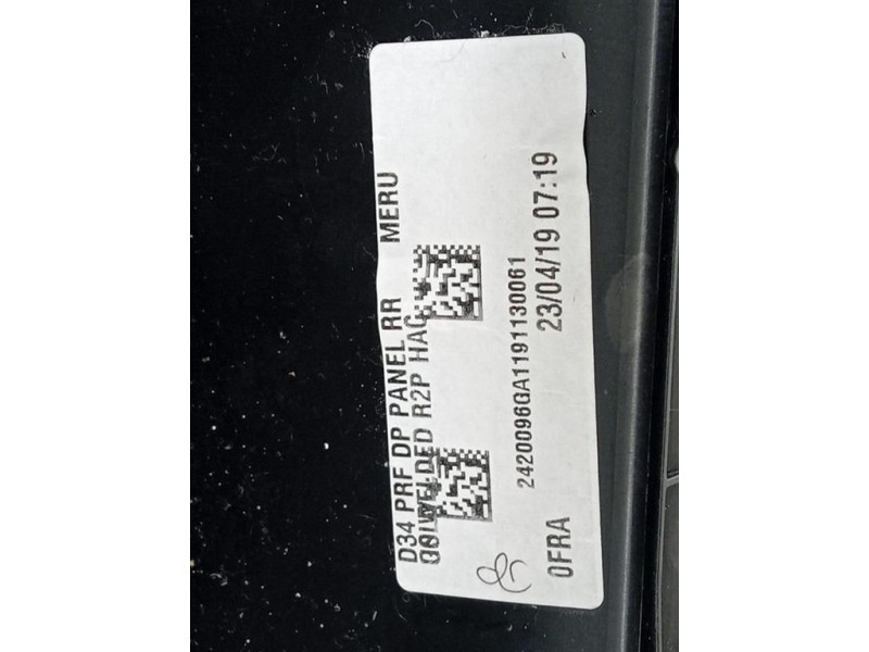 Pannello Rivestimento Porta POST DX 98208118AC Citroen DS3 Crossback 2018
