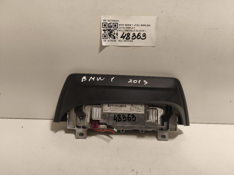 Display Multimediale 927039204 Bmw Serie 1 F20 Berlina 2015