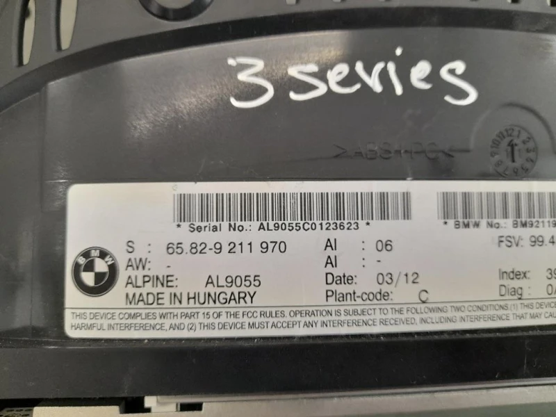 Display Multimediale 65829211970 Bmw Serie 3 E90 Berlina 2005