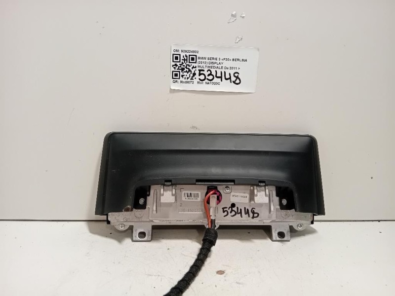 Display Multimediale 929224802 Bmw Serie 3 F30 Berlina 2012