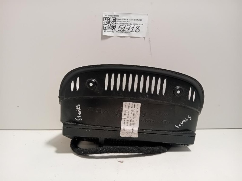 Display Multimediale 65829141809 Bmw Serie 5 E60 Berlina 2004