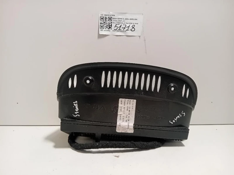 Display Multimediale 65829141809 Bmw Serie 5 E60 Berlina 2004