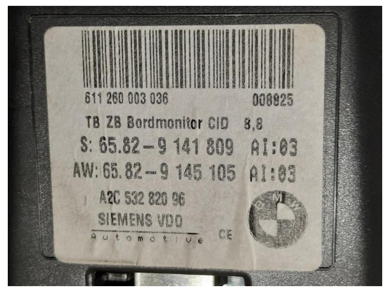 Display Multimediale A2C53258833 Bmw Serie 5 E60 Berlina 2004