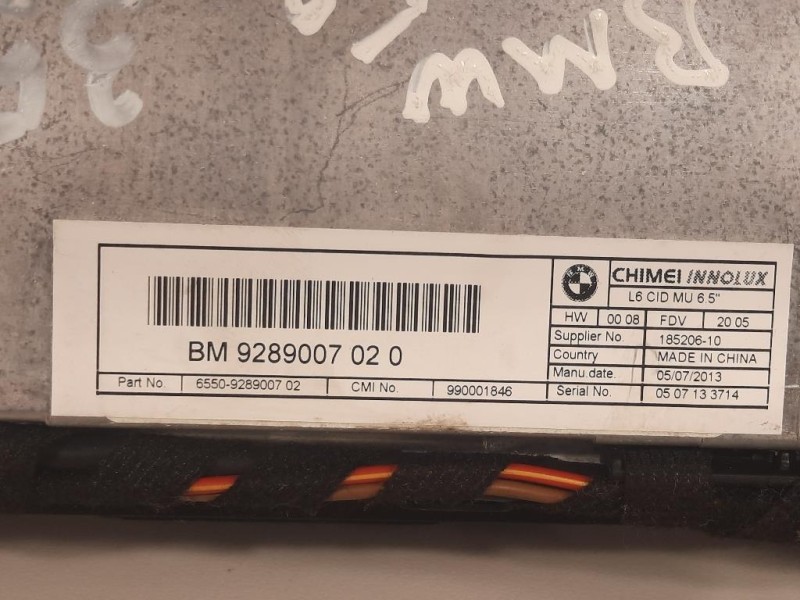 Display Multimediale 9324317-01 Bmw Serie 5 F10 Berlina 2010