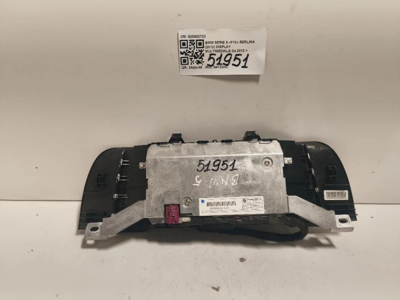 Display Multimediale 928900702 Bmw Serie 5 F10 Berlina 2012