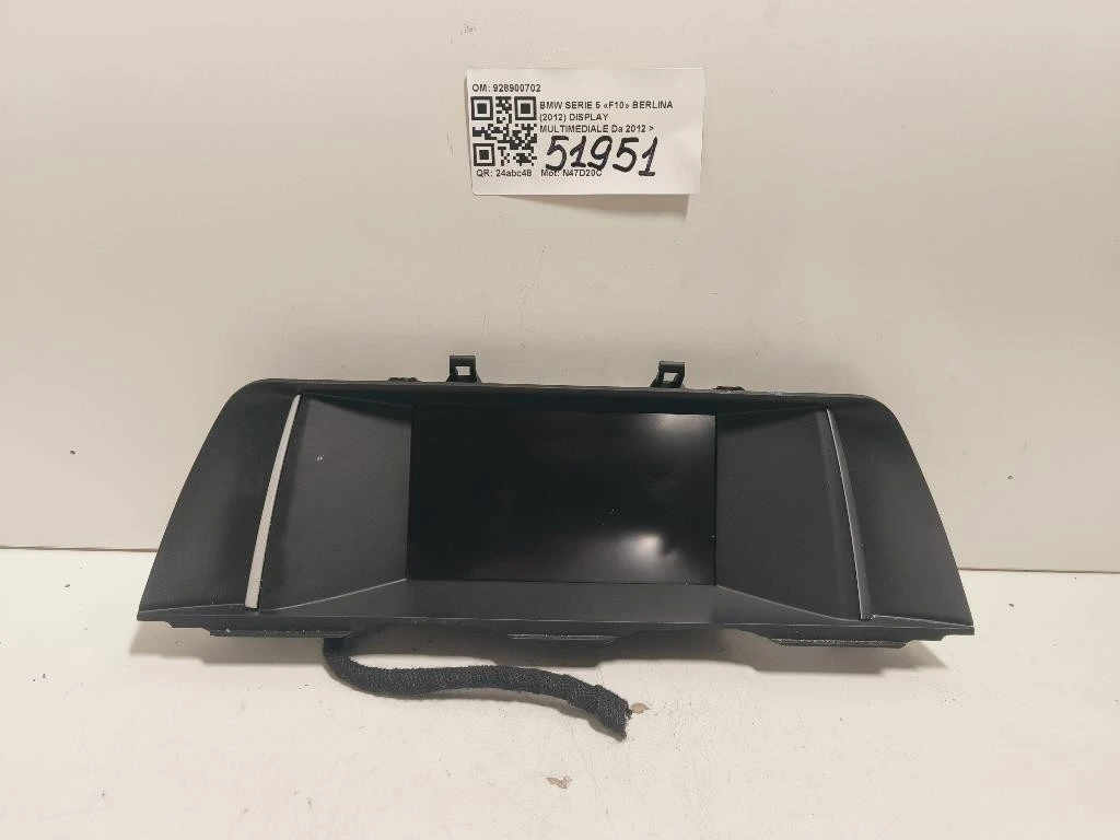 Display Multimediale 928900702 Bmw Serie 5 F10 Berlina 2012