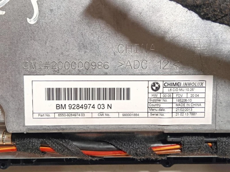 Display Multimediale 9284974 Bmw Serie 5 F10 Berlina 2012