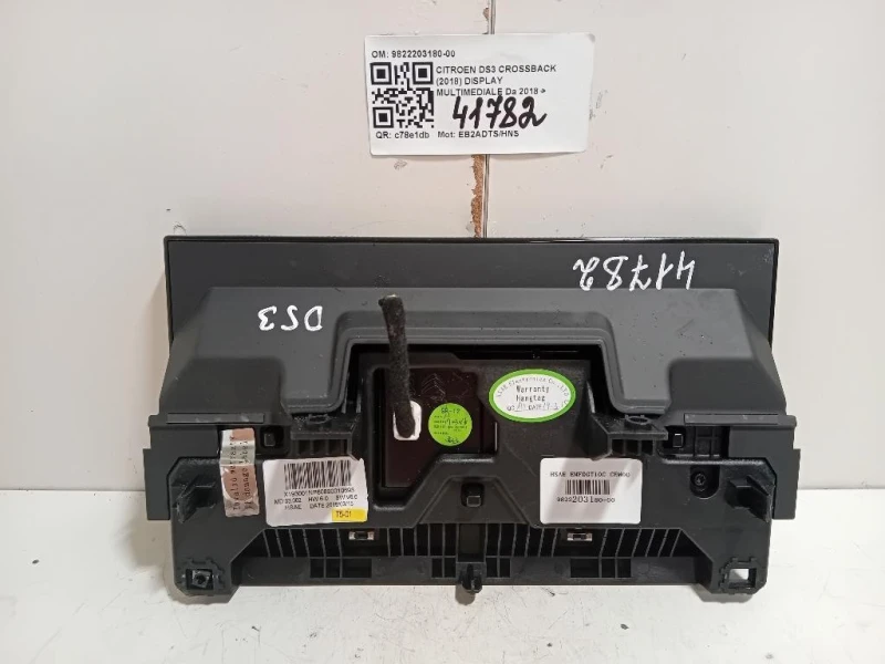Display Multimediale 9822203180-00 Citroen DS3 Crossback 2018