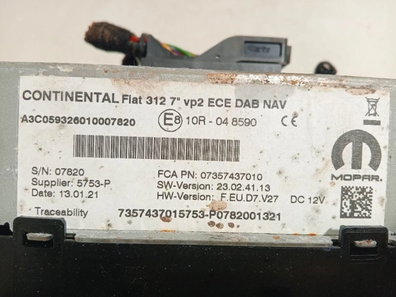 Display Multimediale Fiat 500 C 2015