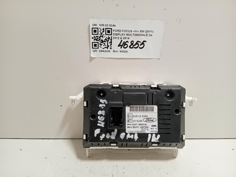 Display Multimediale 10R-03 5345 Ford Focus IV SW 2011